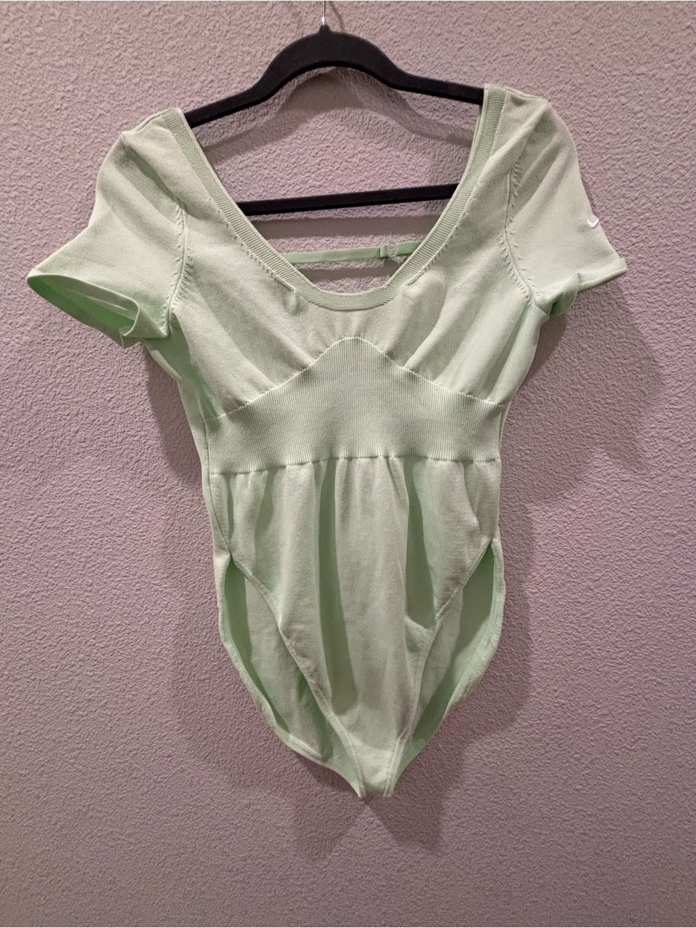 Nike Light Green Scoop Neck Bodysuit